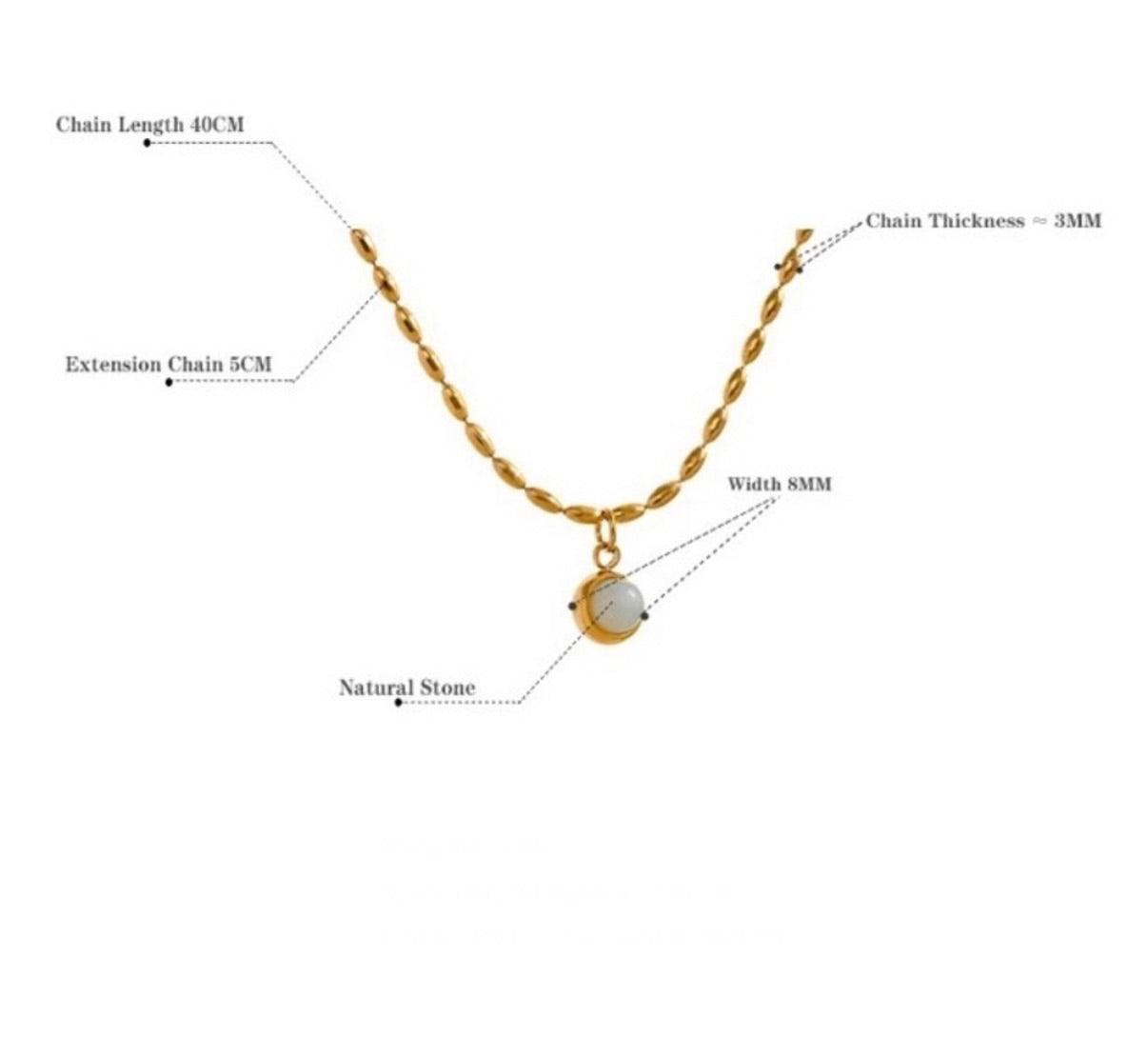 Aventurine Stone Pendant Nekclace