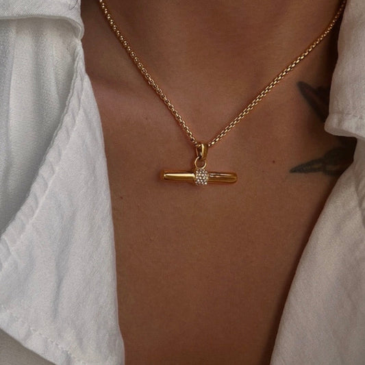 T-Bar Pendant Necklace