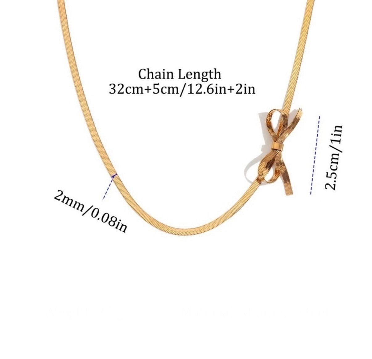 Bow Collarbone
Snake Bone Chain Necklace
