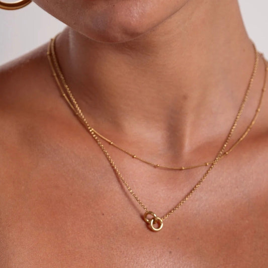Double Layers Thin Chain Necklace