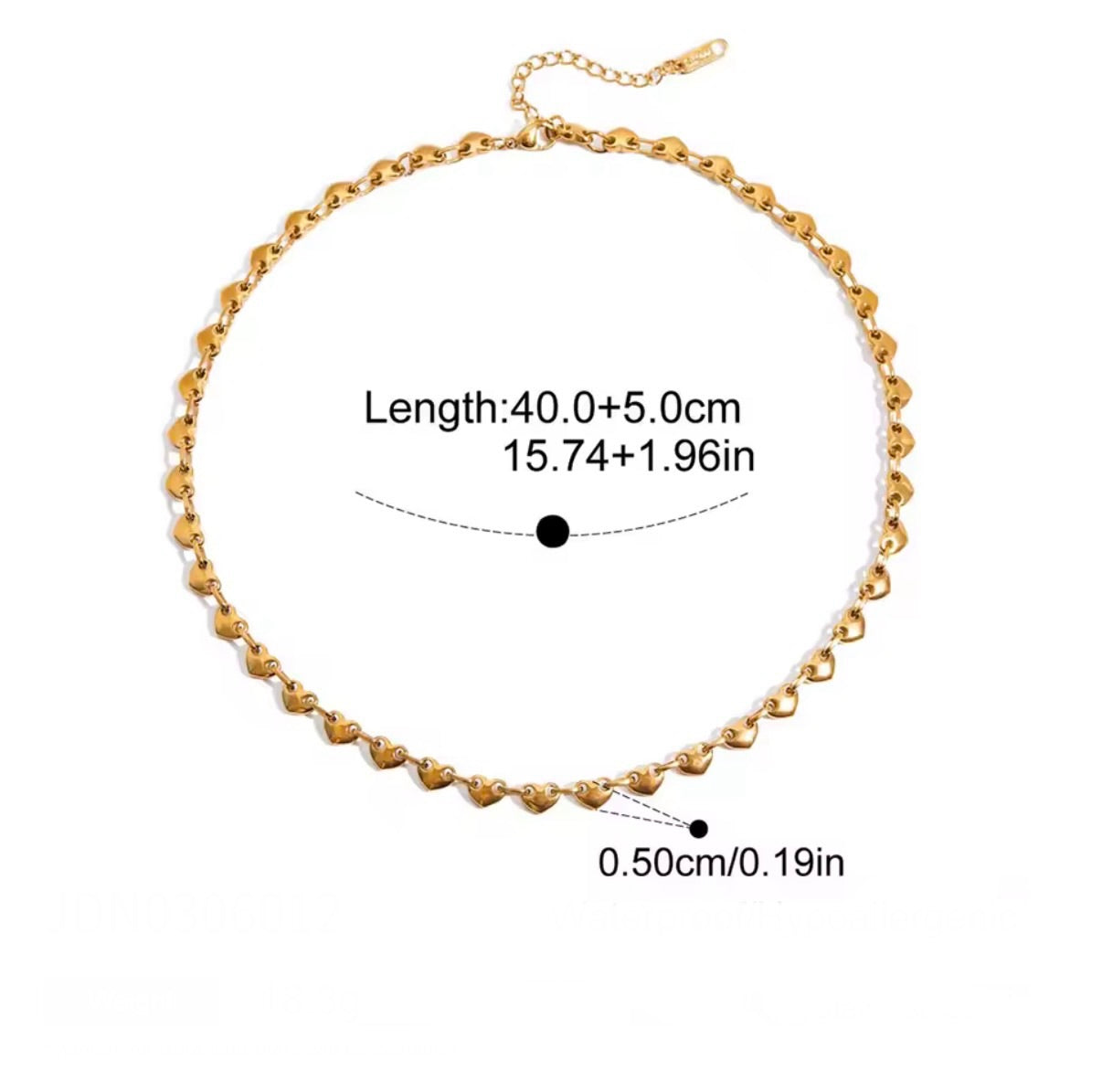 Heart-Shaped Buckle Necklace