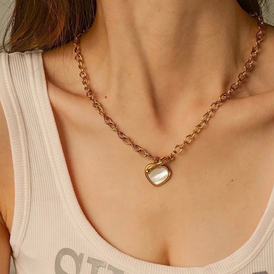 Mary Heart Shape Necklace