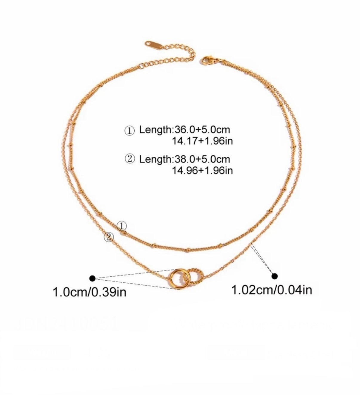 Double Layers Thin Chain Necklace