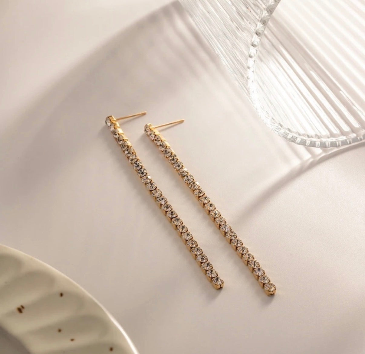 Cubic Zirconia Tassel Earrings