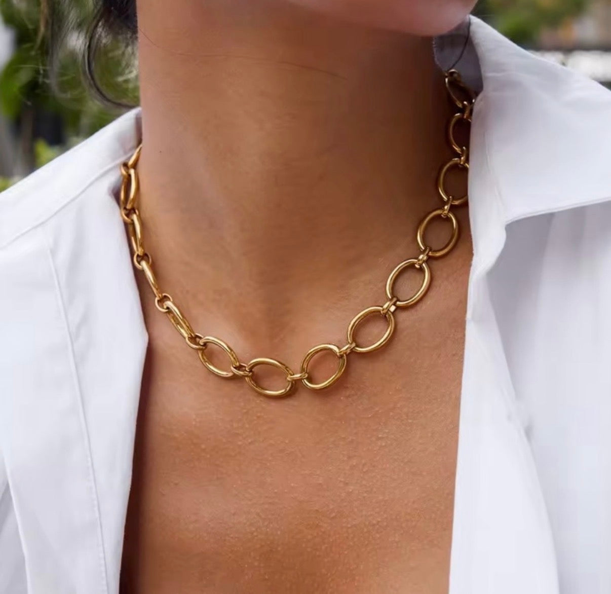 Thick O-Link Necklace