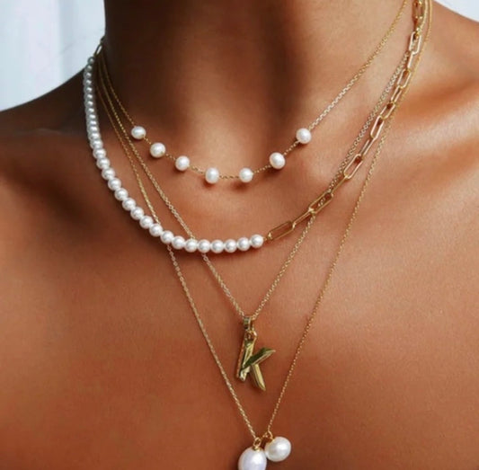 Half Pearls Necklace