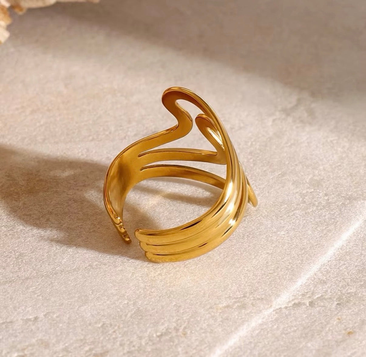 Wave Open Size Ring
