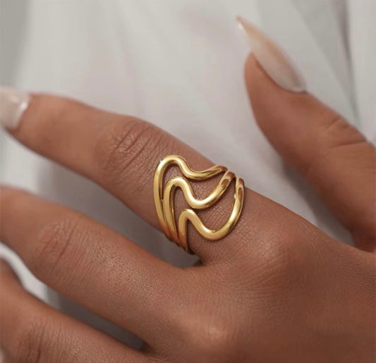 Wave Open Size Ring