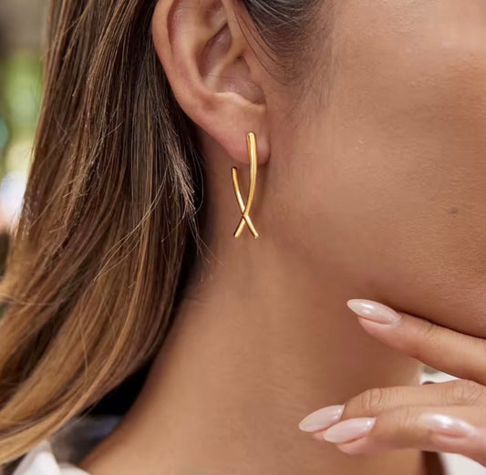 Lines Cross Earrings