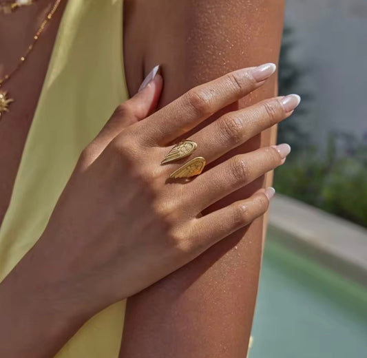 Angel Wings Open Ring
