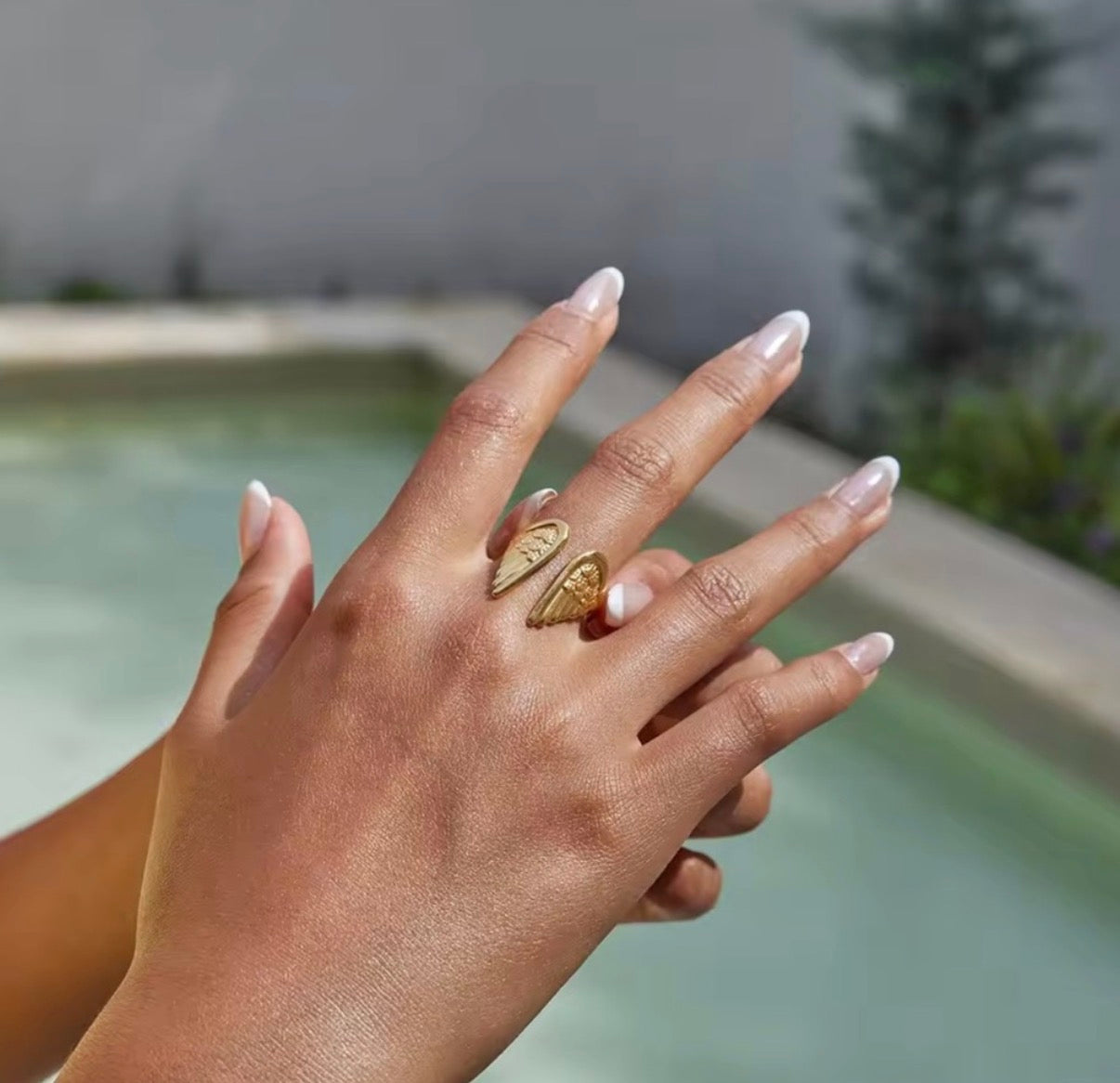 Angel Wings Open Ring