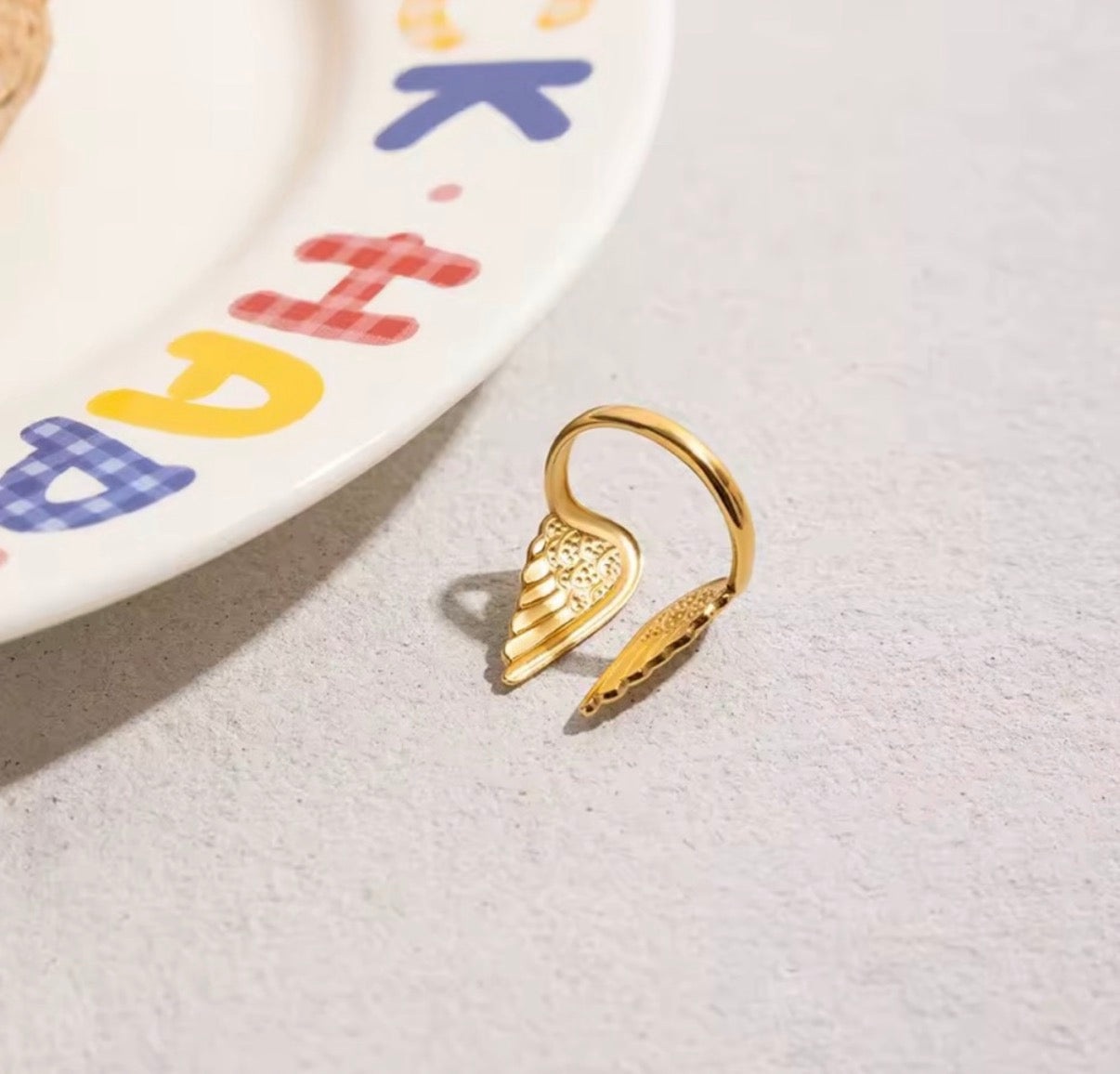 Angel Wings Open Ring