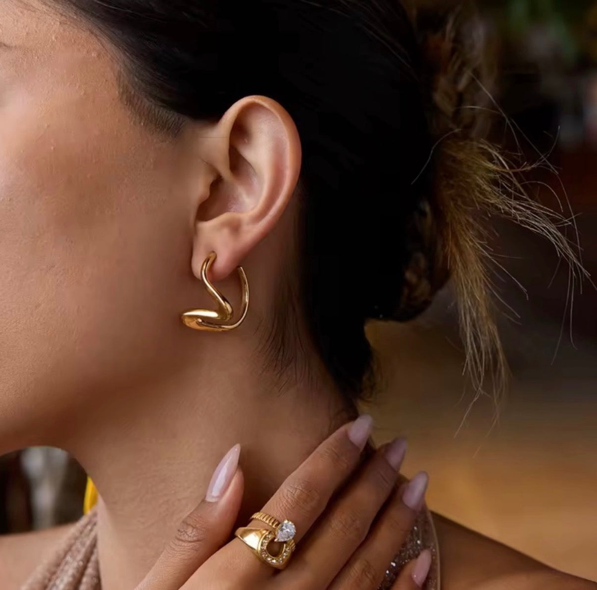 Michelle Irregular Lines Earrings