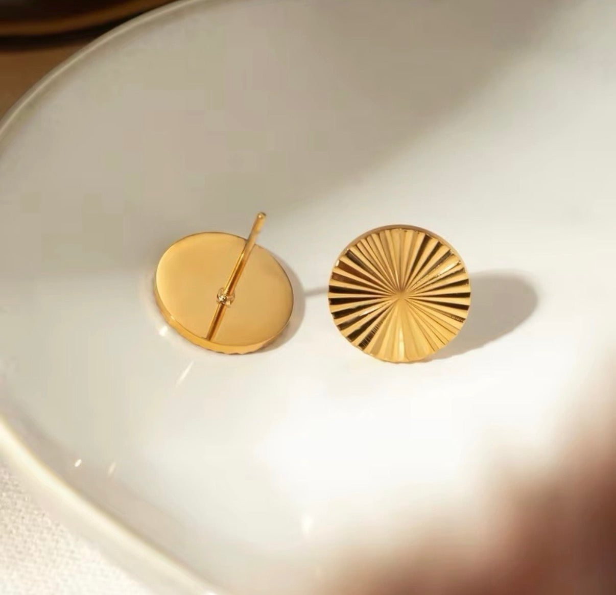 Sunburst Shaped Stud Earrings