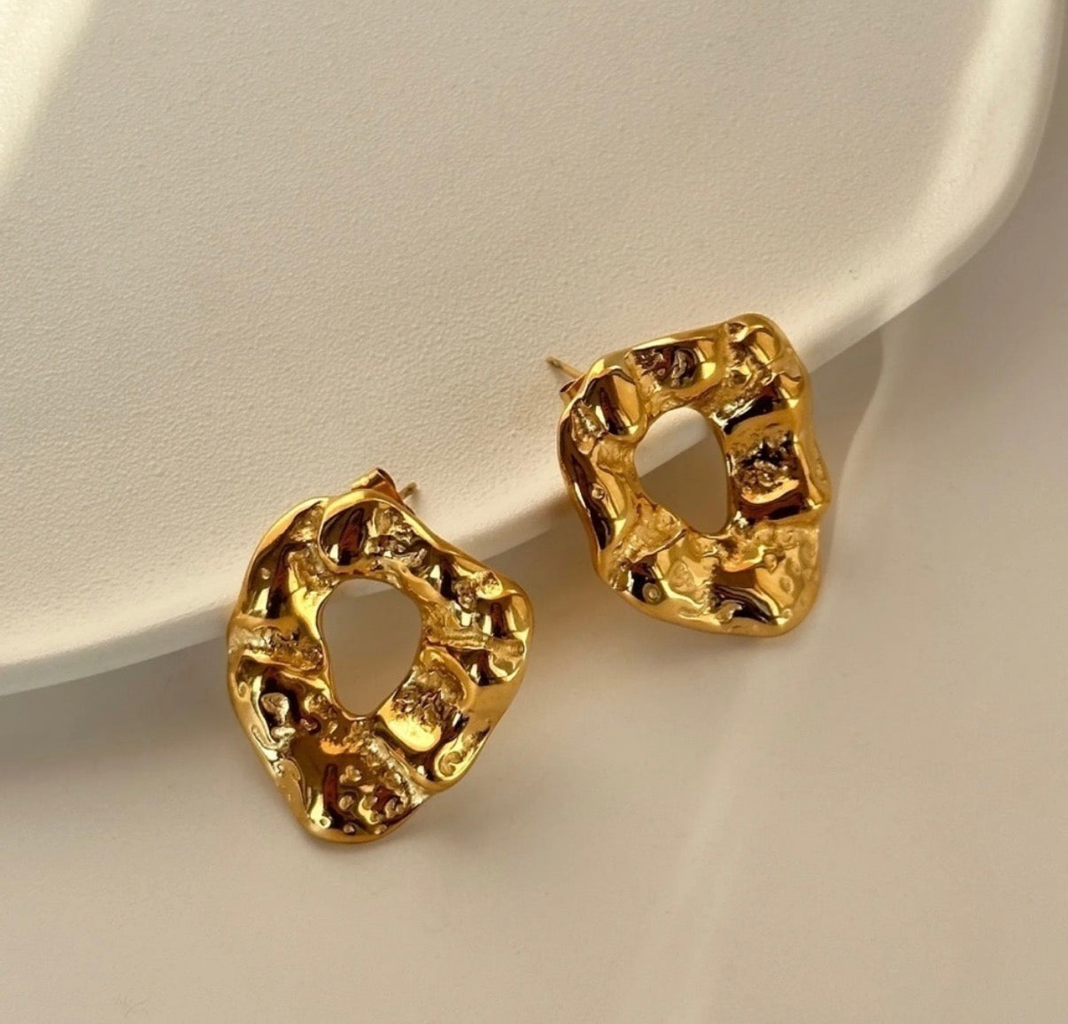 Irregular Texture Stud Earrings