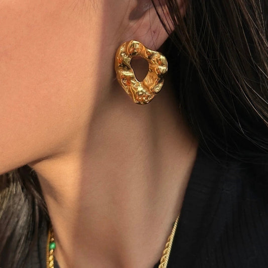 Irregular Texture Stud Earrings