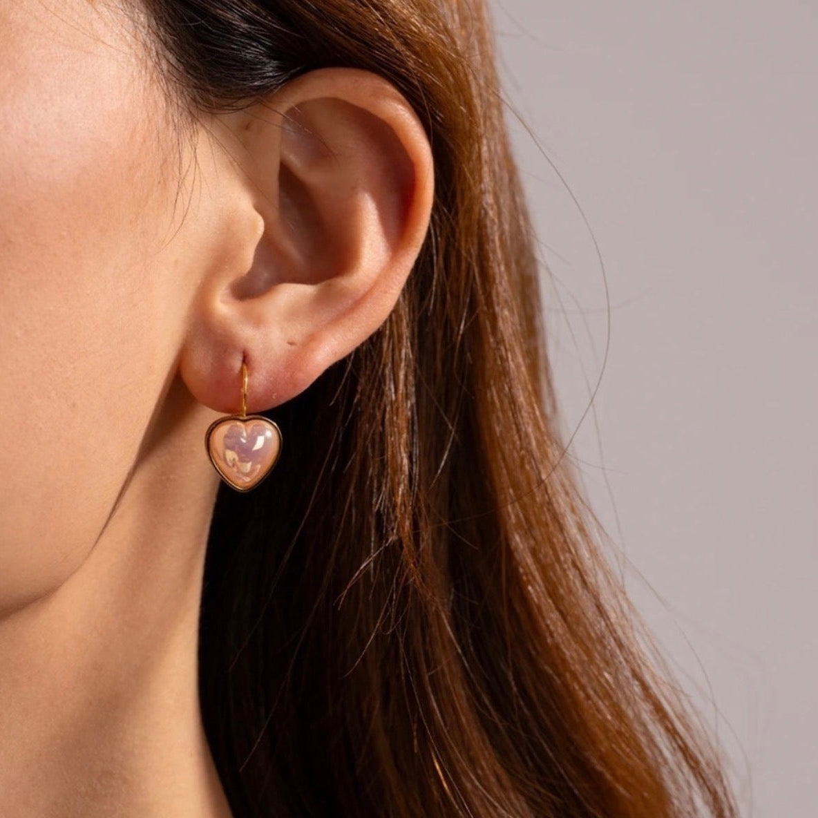Mermaid Heart Stud Earrings
